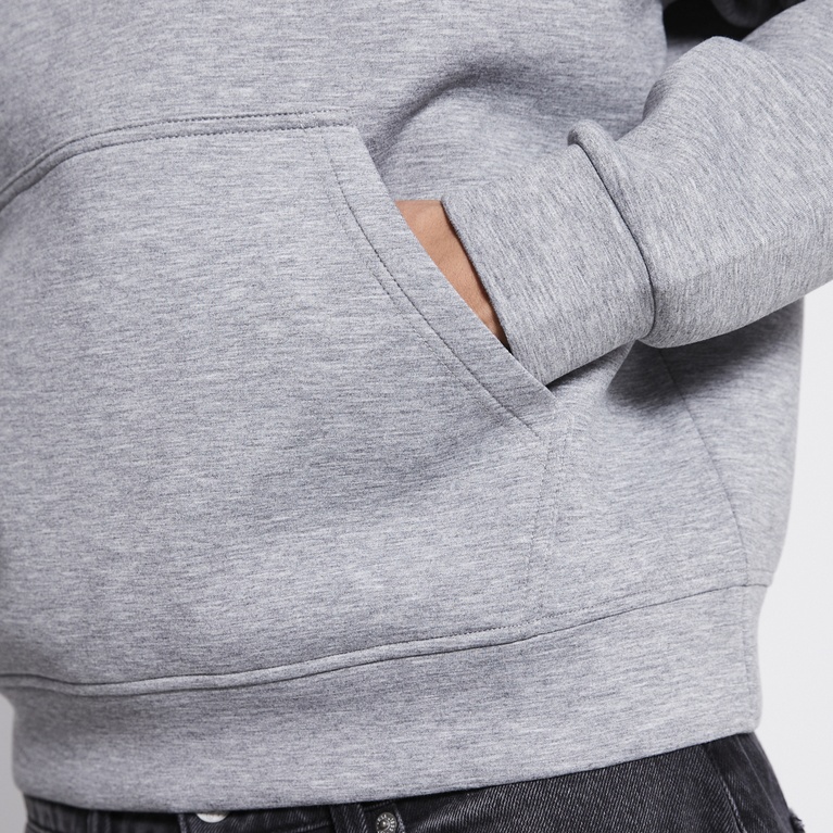 Boxy scuba hoodie "Sloan" Grey Melange